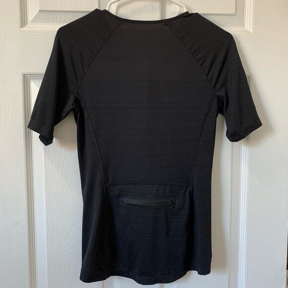 Athleta Black Pacifica Wrap Front Zip Top XS - Picture 4 of 9